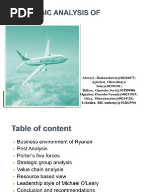 ryanair vrio analysis ryanair the low fares airline ? ?always getting better? case study
